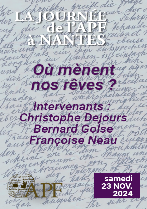 LA JOURNÉE DE L’APF À NANTES Samedi 23 novembre 2024 - Où mènent nos rêves ?